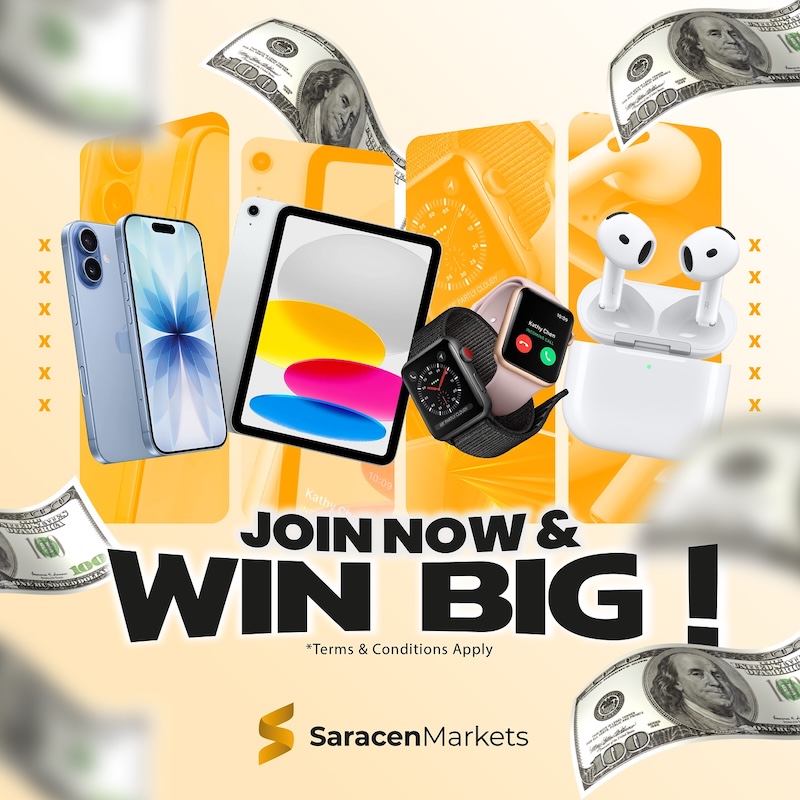 Deposit & Trade with Saracen Markets to Win Apple Prizes Worth RM10,000 in “Trade Big & Win” Promotion